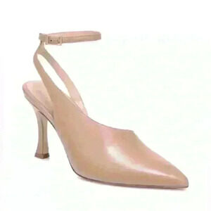 27 Edit Naturalizer Adelice Half D’Orsay Sling Back Tan Leather Pump Size 9